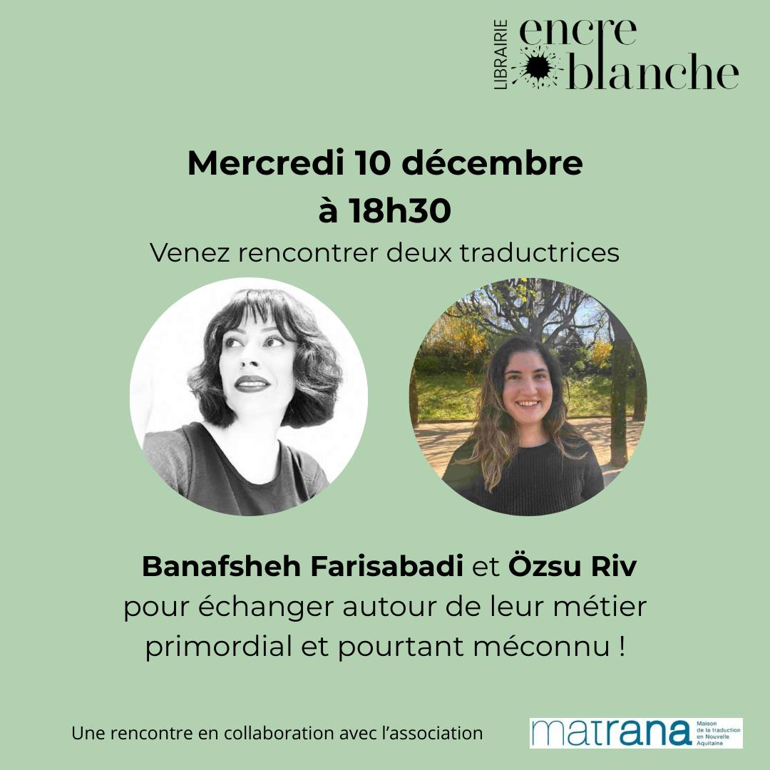 Rencontre de traductrices  la librairie Encre blanche (33 Pessac)
