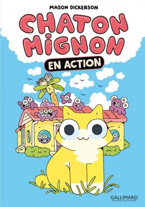 Chaton mignon en action